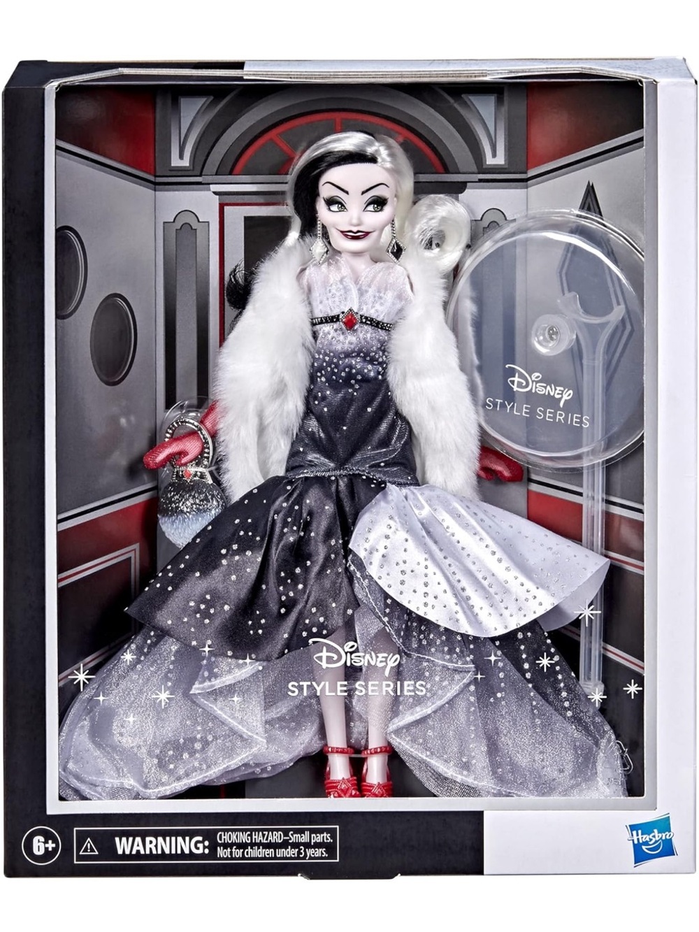 Disney Cruella Glamour Doll in Black, White & Red Accents - Picture 2 of 6